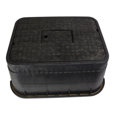 NDS 20 in. W X 12 in. D X 13 in. H Rectangular Valve Box with Cover Black