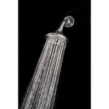 Whedon Blaster Massage Matte Black Plastic 5 settings Wallmount Showerhead 2.5 gpm
