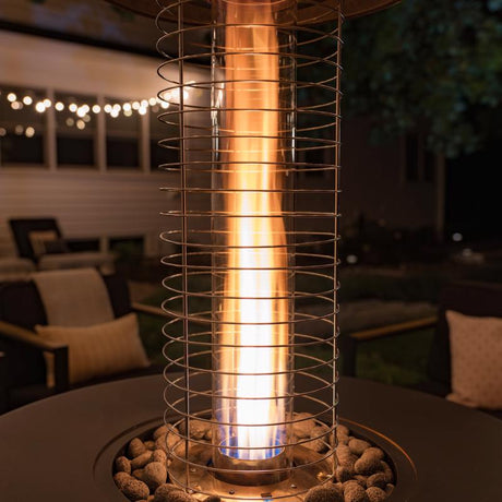 TIKI 40000 BTU Propane Stainless Steel Single Burner Patio Heater 100 sq ft