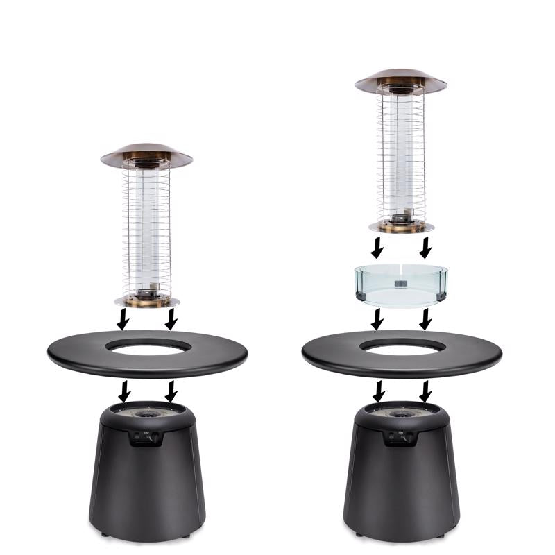 TIKI 40000 BTU Propane Stainless Steel Single Burner Patio Heater 100 sq ft