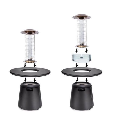 TIKI 40000 BTU Propane Stainless Steel Single Burner Patio Heater 100 sq ft