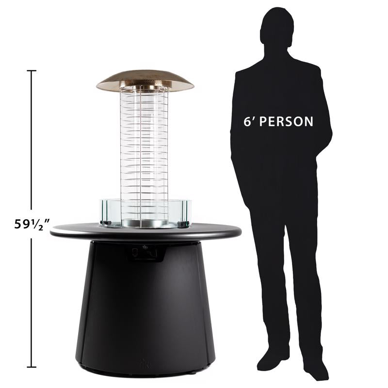 TIKI 40000 BTU Propane Stainless Steel Single Burner Patio Heater 100 sq ft
