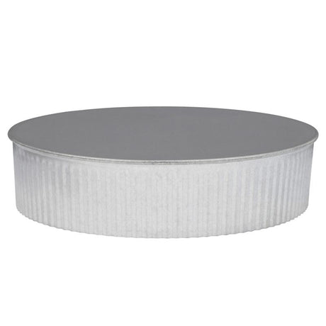 Imperial 7 in. D Galvanized Steel Crimped Pipe End Cap