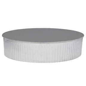 Imperial 8 in. D Galvanized Steel Crimped Pipe End Cap