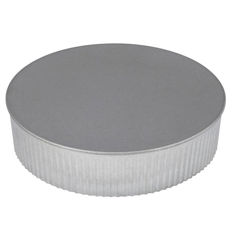 Imperial 8 in. D Galvanized Steel Crimped Pipe End Cap