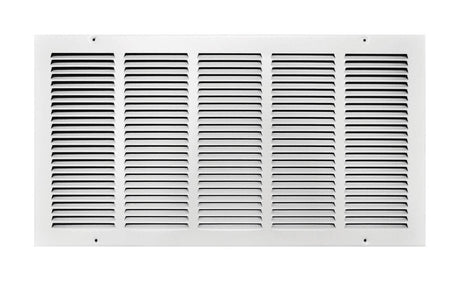Tru Aire 24 in. H X 12 in. W 1-Way Powder Coat White Steel Return Air Grille