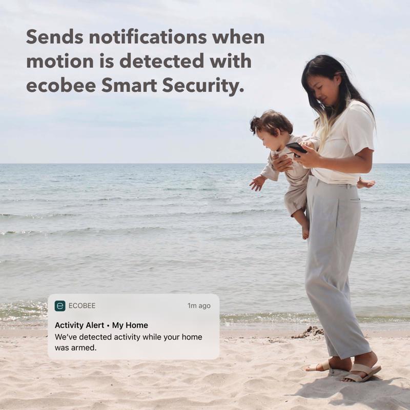 Ecobee Heating and Cooling Touch Screen Smart-Enabled Thermostat Sensor