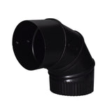 Imperial 4 in. D X 4 in. D Adjustable 90 deg Galvanized Steel Stove Pipe Elbow, Pack of 4