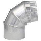 Imperial 4 in. D X 4 in. D Adjustable 90 deg Galvanized Steel Furnace Pipe Elbow, Pack of 8
