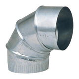 Imperial 4 in. D X 4 in. D Adjustable 90 deg Galvanized Steel Furnace Pipe Elbow, Pack of 8