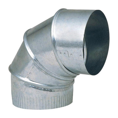 Imperial 4 in. D X 4 in. D Adjustable 90 deg Galvanized Steel Furnace Pipe Elbow, Pack of 8