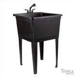 Tehila 22.875 in. W X 24.75 in. D Freestanding Thermoplastic Utility Tub Kit