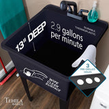 Tehila 22.875 in. W X 24.75 in. D Freestanding Thermoplastic Utility Tub Kit