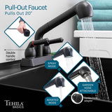 Tehila 22.875 in. W X 24.75 in. D Freestanding Thermoplastic Utility Tub Kit