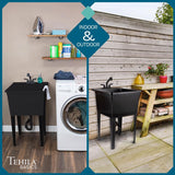 Tehila 22.875 in. W X 24.75 in. D Freestanding Thermoplastic Utility Tub Kit