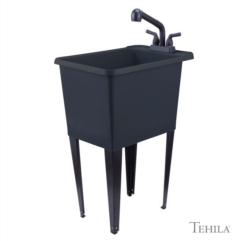 Tehila 17.75 in. W X 23.25 in. D Freestanding Thermoplastic Utility Sink
