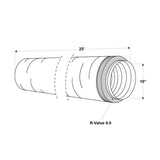 Imperial R8.0 25 ft. L X 10 in. D Silver Poly Duct