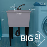 Tehila 22.875 in. W X 24.7 in. D Freestanding Thermoplastic Utility Sink