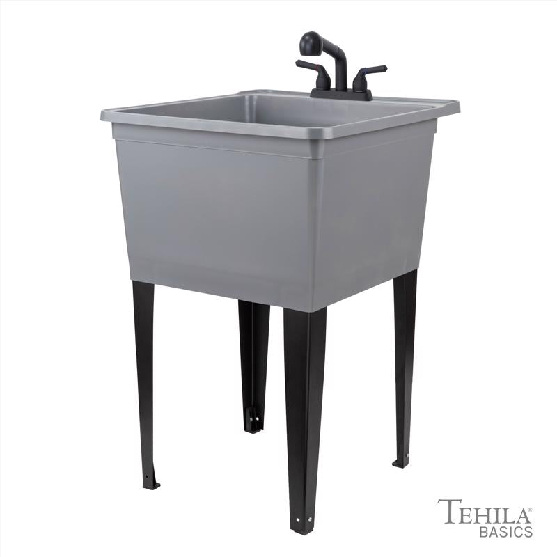 Tehila 22.875 in. W X 24.7 in. D Freestanding Thermoplastic Utility Sink