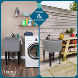 Tehila 22.875 in. W X 24.7 in. D Freestanding Thermoplastic Utility Sink