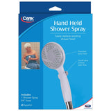 Carex Health Brands White Shower Spray 8 in. H X 2.5 in. L