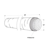 Imperial R6.0 25 ft. L X 10 in. D Silver Poly Duct