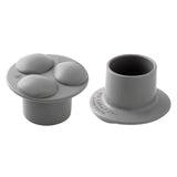 Carex Health Brands Gray Walker Glides Plastic 1.25 in. H X 2 in. L