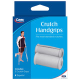 Carex Health Brands Gray Crutch Handgrips Rubber/Stainless Steel 1.5 in. H X 1.5 in. L