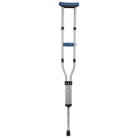 Carex Health Brands Blue Folding Crutches Aluminum/Plastic 59 in. H X 8 in. L