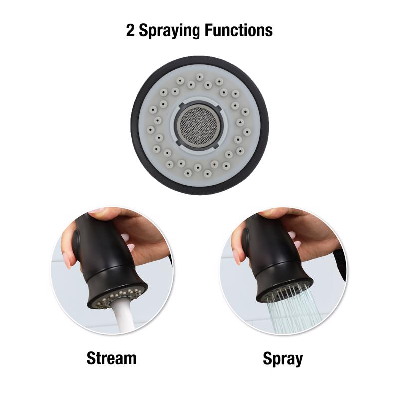 Danco For Universal Black Stainless Steel Smart Pull Down Sprayer Head
