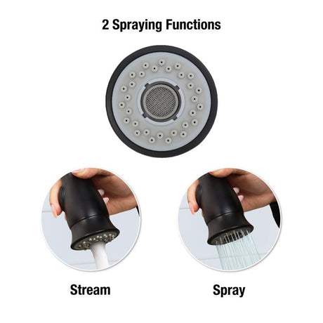 Danco For Universal Black Stainless Steel Smart Pull Down Sprayer Head