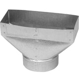 Imperial 10 in. H X 6 in. W Galvanized Steel Register Boot, Pack of 8