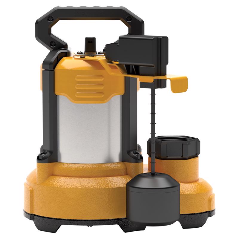 DeWalt 1/3 HP 4500 gph Stainless Steel Vertical Float Switch AC Submersible Sump Pump 10 ft
