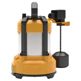 DeWalt 1/3 HP 4500 gph Stainless Steel Vertical Float Switch AC Submersible Sump Pump 10 ft