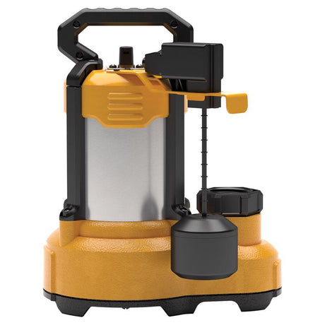 DeWalt 1/2 HP 6100 gph Stainless Steel Vertical Float Switch AC Submersible Sump Pump 10 ft