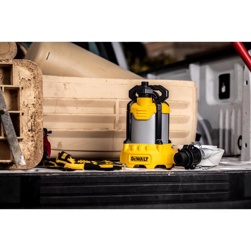 DeWalt 3/4 HP 5000 gph Aluminum Vertical Float Switch Bottom AC Submersible Utility Pump