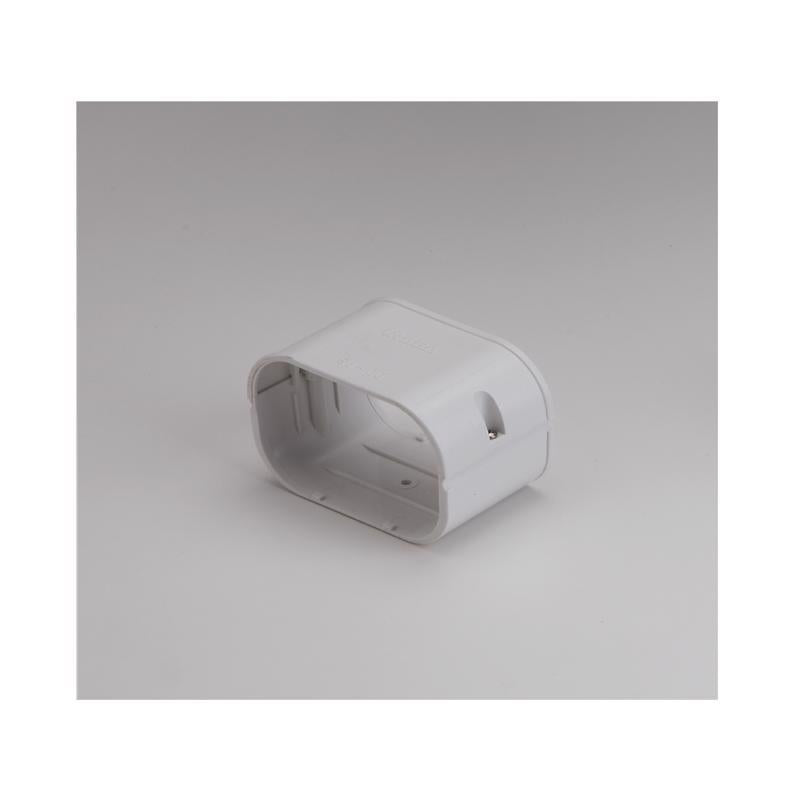 Slimduct Lineset Cover Coupler 3.75 in. W X 3 in. H White