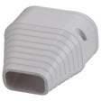 Slimduct Lineset Cover End Fitting 3.75 in. W X 3 in. H White