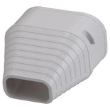Slimduct Lineset Cover End Fitting 3.75 in. W X 3 in. H White