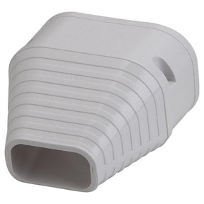 Slimduct Lineset Cover End Fitting 3.75 in. W X 3 in. H White