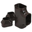Slimduct Lineset Cover Tee 3.75 in. W X 3.125 in. H Brown