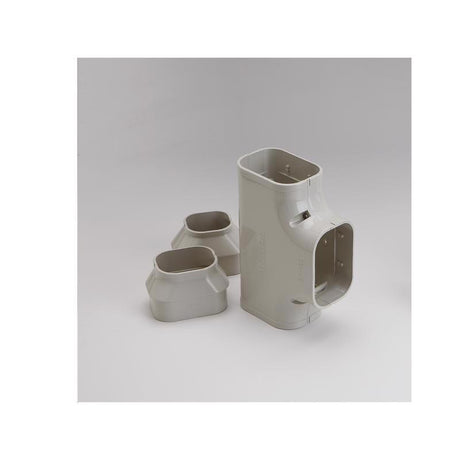 Slimduct Lineset Cover Tee 7.88 in. W X 3 in. H Ivory