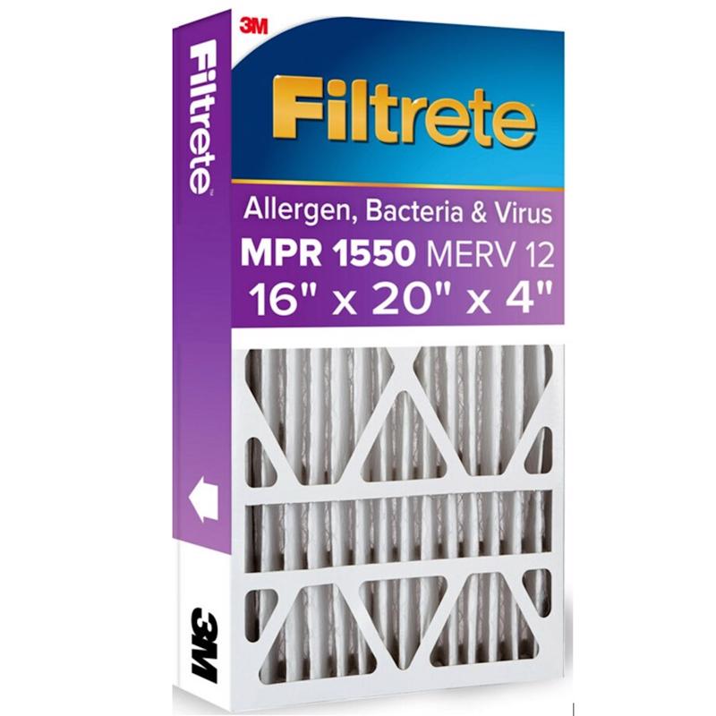 Filtrete 16 in. W X 20 in. H X 4 in. Polypropylene 1550 MPR Pleated Air Filter 1 pk, Pack of 2