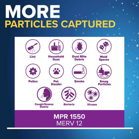 Filtrete 16 in. W X 20 in. H X 4 in. Polypropylene 1550 MPR Pleated Air Filter 1 pk, Pack of 2