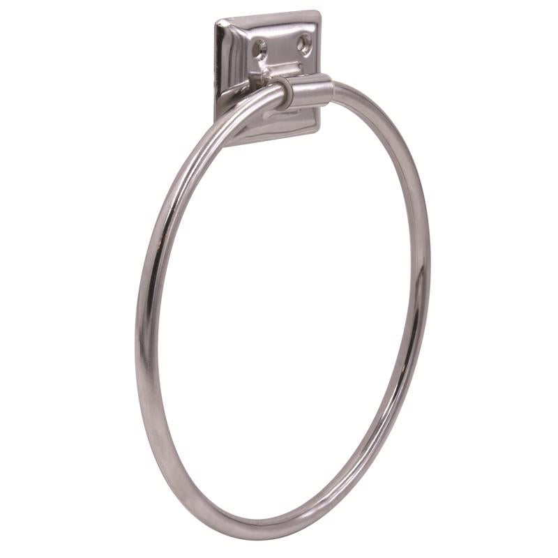 DECKO Chrome Silver Towel Ring Metal