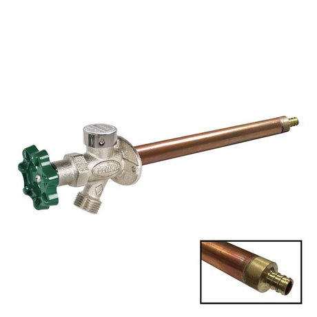 Prier 1/2 in. Crimp PEX in. Anti-Siphon Brass Freezeless Wall Hydrant