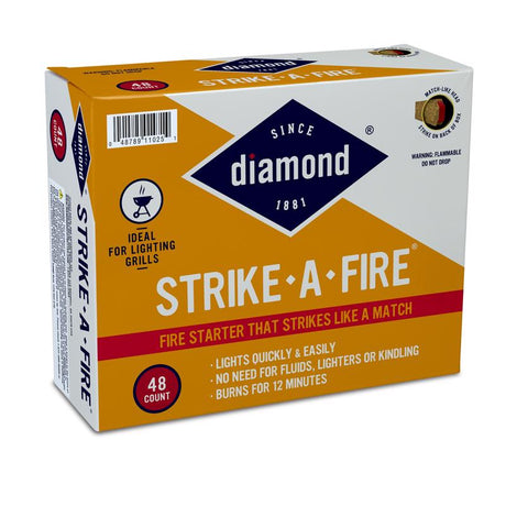 Diamond Strike-A-Fire Saw Dust Fire Starter 12 min, Pack of 8