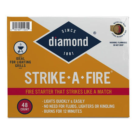 Diamond Strike-A-Fire Saw Dust Fire Starter 12 min, Pack of 8