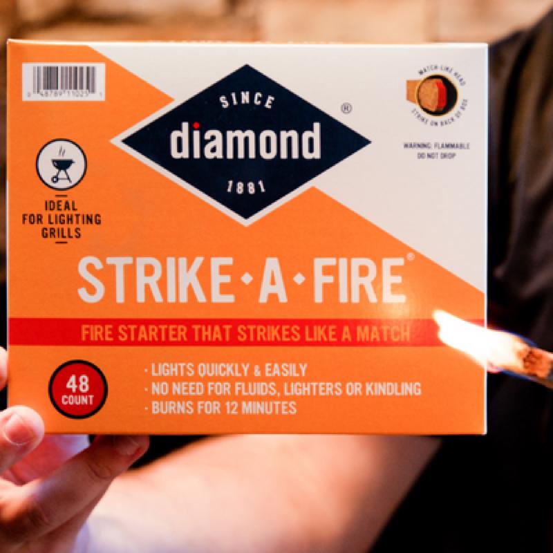 Diamond Strike-A-Fire Saw Dust Fire Starter 12 min, Pack of 8