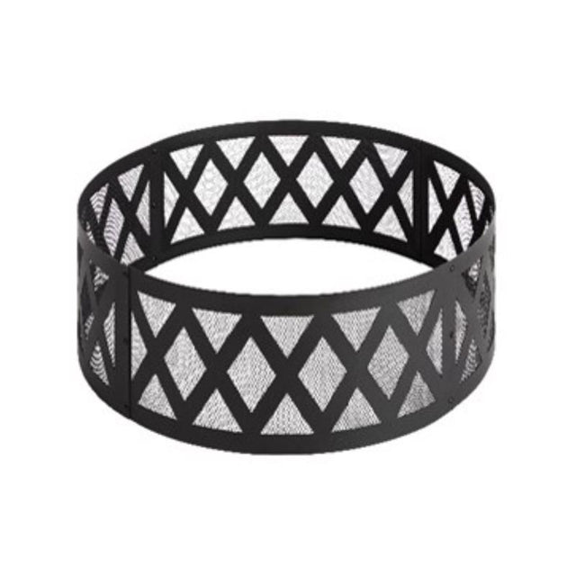 Living Accents 36 in. W Steel Round Wood Fire Pit